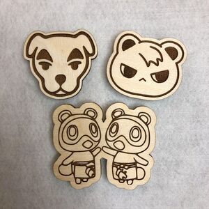 Animal Crossing 3 Pack Wooden Magnets